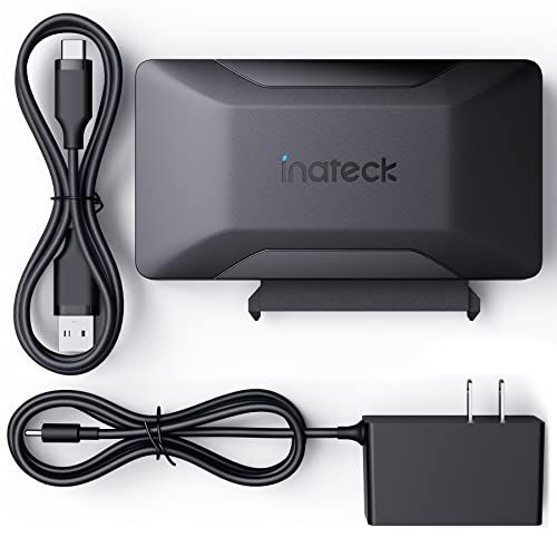 Inateck SATA to USB 3.2 Gen 2 Adapter: Fast Hard Drive Cable for 2.5/3.5 Inch SSD/HDD with 12V Power Adapter Included