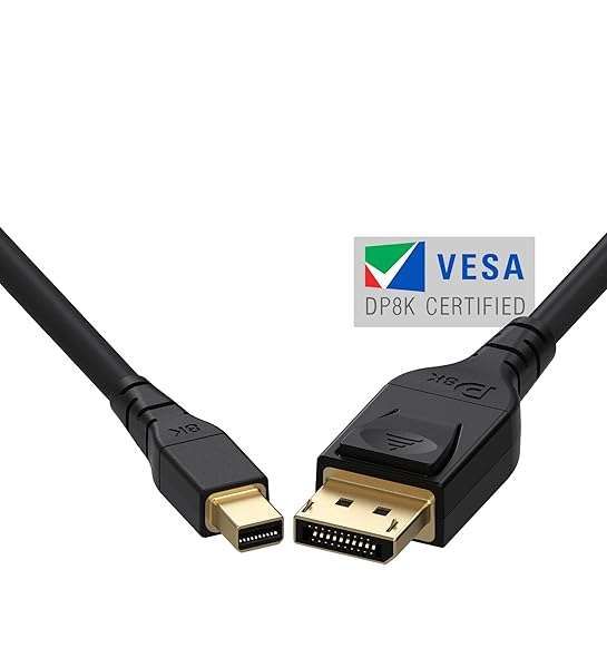 Infinnet Mini DisplayPort to DisplayPort 1.4 Cable - 8K 60Hz, 4K 144Hz, 2m VESA Certified for High-Quality Video