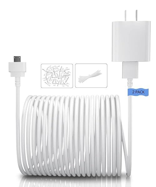 30FT Itramax Blink Mini Charger Cable & Wall Adapter - Waterproof Power Supply for Blink Security Cameras