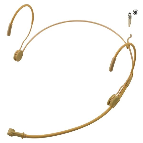J K MIC-J 069 Earhook Headset: Unidirectional Microphone for Shure Wireless Bodypack - Mini XLR TA4F Compatible