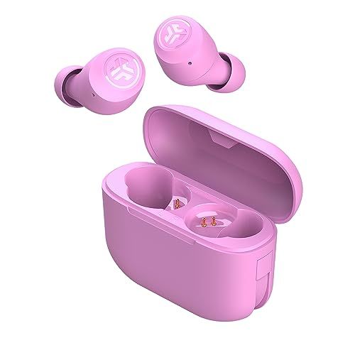 JLab Go Air Pop Pink True Wireless Earbuds: IPX4, Dual Connect, Bluetooth 5, 3 EQ Settings