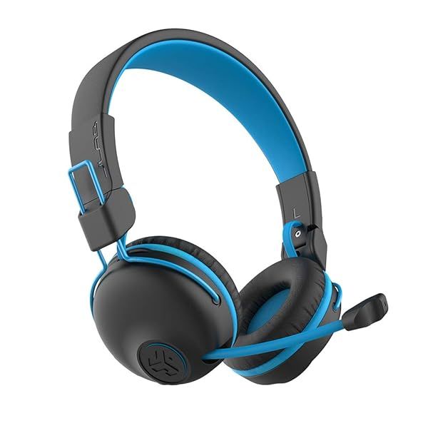 JLab JBuddies Play Wireless Kids Headset: 22+ Hour Bluetooth, Low Latency, Retractable Mic & AUX for Gaming Consoles