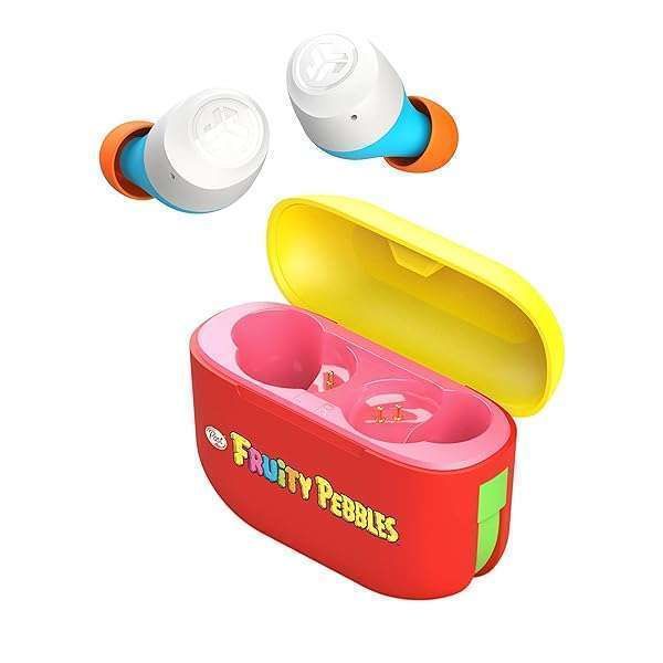 JLab Go Air Pop True Wireless Earbuds: Fruity Pebbles, IPX4, Dual Connect, 3 EQ Settings & Bluetooth 5