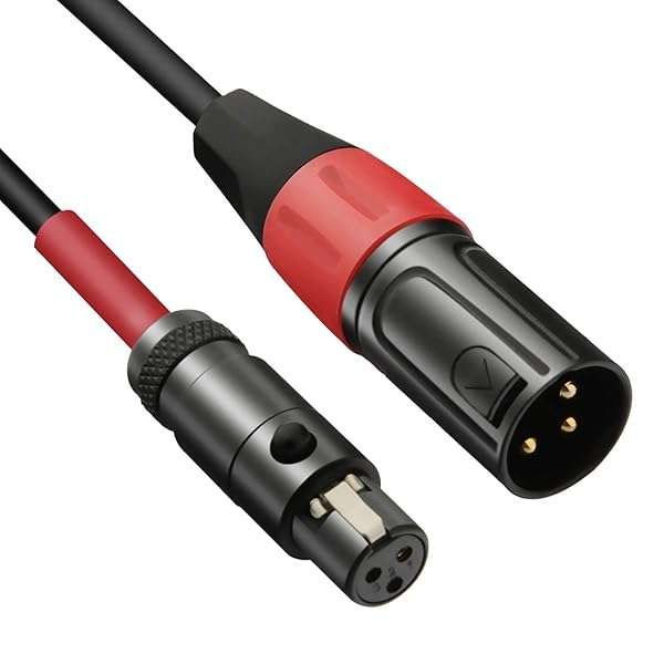 JOMLEY 3.3ft Mini XLR to XLR Cable - 3 Pin Female to Male for Pro Lapel Microphones