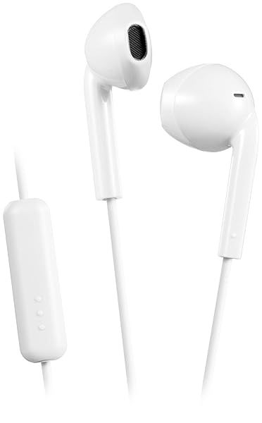 JVC HAF17MW White Earbud Headphones with Mic & Remote - Best Sound Quality & Comfort