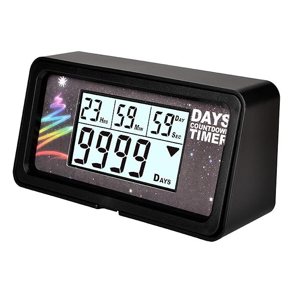 Jayron Backlight Digital Countdown Timer: 9,999 Days Big LCD for Events, Weddings, Vacations & More