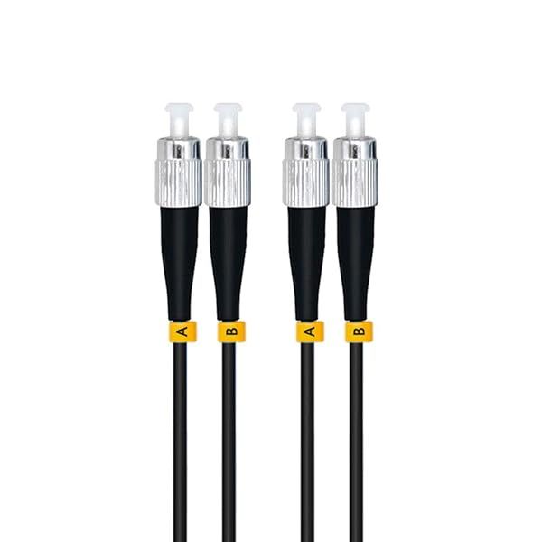 Jeirdus 30Meters 100FT FC to FC 10G OM3 Outdoor Armored Duplex 50/125 Fiber Optic Cable Jumper Optical Patch Cord 30M Multimode FC-FC