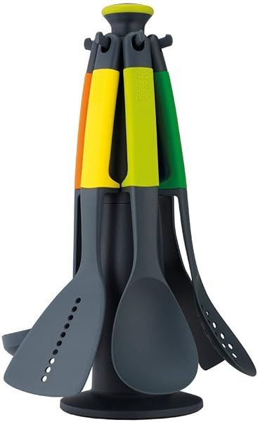 Joseph Joseph Elevate Carousel 6-Piece Nylon Kitchen Utensil Set with Rotating Stand - Colorful & Functional!
