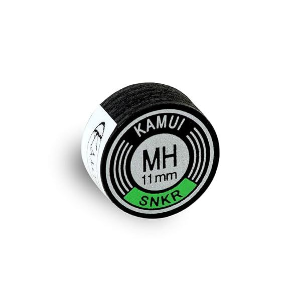KAMUI Snooker Black Laminated Billiard Cue Tip Medium Hard 11mm 1pc for Enhanced Performance