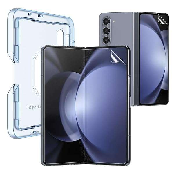 Buy KCT TPU Screen Protector for Samsung Galaxy Z Fold 5 & 4 - Bubble-Free, Auto-Repair, Flexible Film