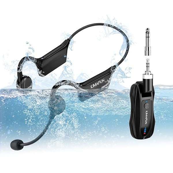 Buy KIMAFUN 2.4G Waterproof Fitness Headset Microphone for Coaches & Instructors - Perfect for Yoga, Swimming, and Training!