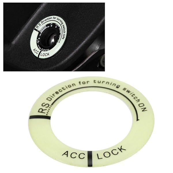 KIMISS Luminous Ignition Switch Ring - Universal Black Key Cover for Cars & Motorcycles