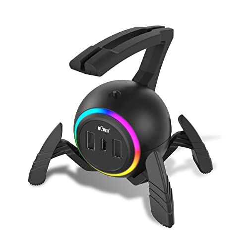 KIWIFOTOS RGB Mouse Bungee: Flexible Cable Management & USB Hub for Gamers
