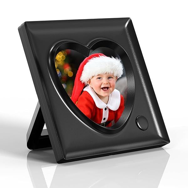 KWANWA Personalized Voice Picture Frame - 20S Recordable Heart Shape Gift for Graduation, Christmas, Birthdays & Weddings