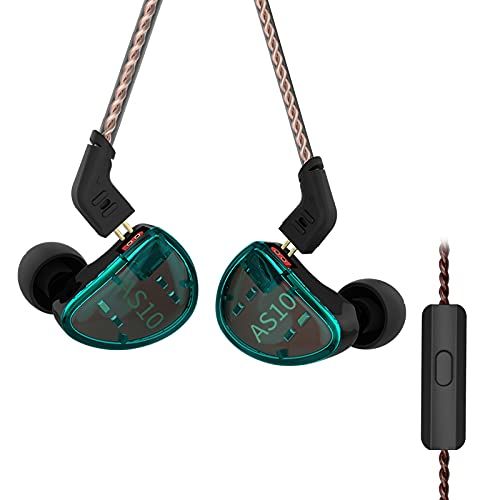 KZ AS10 IEMs: Audiophile 5BA Earphones with Removable Cord & Mic - HiFi Stereo Sound for Ultimate Listening Experience