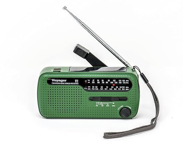 Buy Kaito V1 Voyager Solar Dynamo Radio: AM/FM/SW, Cell Phone Charger & 3-LED Flashlight - Perfect Emergency Gear!