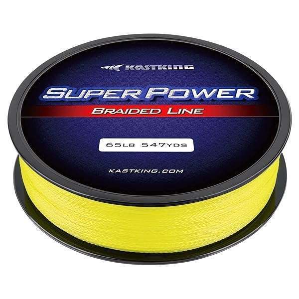 KastKing Superpower Braided Fishing Line - Yellow, 25 LB, 327 Yds | Durable & High Performance Fishing Gear