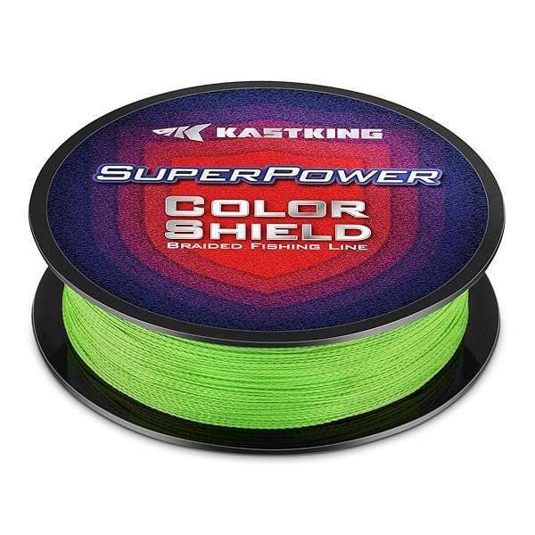 KastKing Superpower Neon Green Braided Fishing Line 80LB 300Yards - Ultimate Strength & Durability