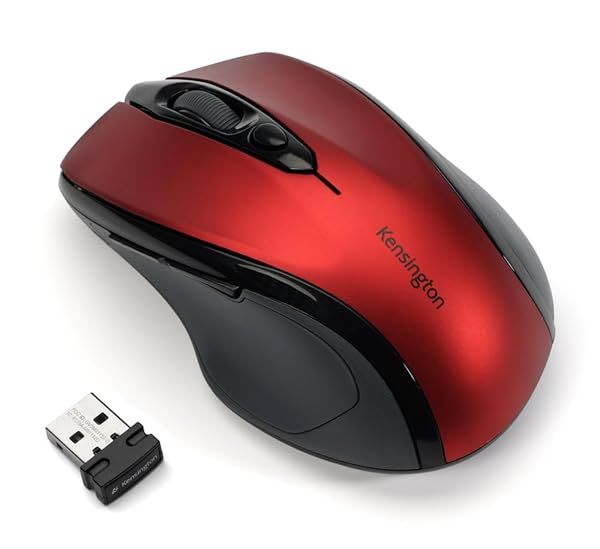 Buy Kensington Pro Fit Mid-Size Wireless Mouse in Ruby Red (K72422AM) - Ergonomic & Stylish for Home/Office Use