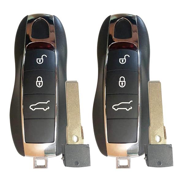 Keyless Entry Remote Car Key Fob for Porsche Panamera, 911, Cayenne - AUTOKEYMAX KR55WK50138 (Pair)