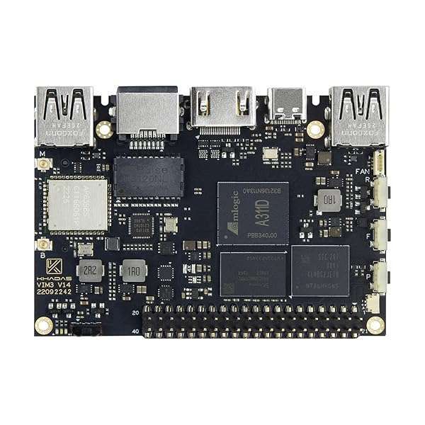 Khadas VIM3 Mini PC: 4GB RAM, Amlogic A311D, Runs OOWOW/Android/LibreELEC/Ubuntu - Powerful 5.0 Tops NPU SBC