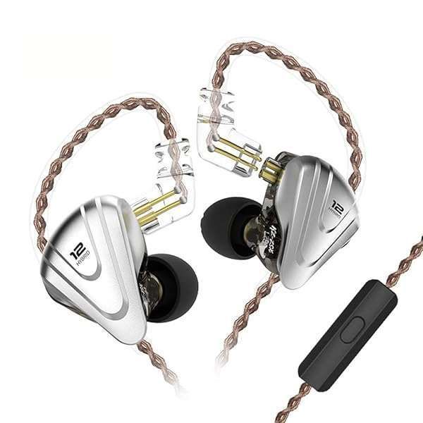 Kinboofi KZ ZSX In-Ear Headphones: Hybrid HiFi 5BA 1DD Drivers for Musicians & Singers - Detachable Cable & Mic (Black)