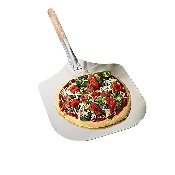 14-Inch x 16-Inch Aluminum Pizza Peel with Wood Handle - Perfect Kitchen Supply for Pizza Lovers