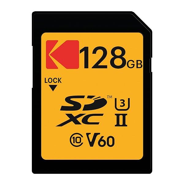 Buy Kodak 128GB UHS-II U3 V60 Ultra Pro SDXC Memory Card - Fast, Reliable Storage for Your Camera