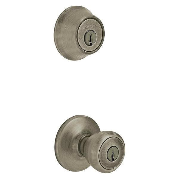 Kwikset 690 Tylo Entry Knob & Deadbolt Combo 6-Pack in Antique Brass - Secure & Stylish Home Upgrade