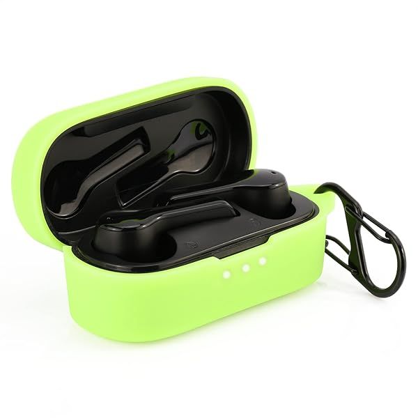LEFXMOPHY Green Silicone Case for TOZO T9 Earbuds - Glow in the Dark Protective Cover