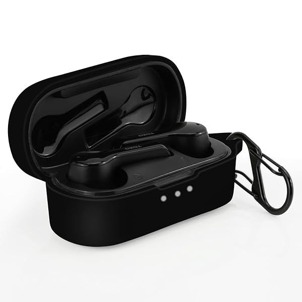 LEFXMOPHY Silicone Case for TOZO T9 Earbuds - Protective Black Skin Sleeve