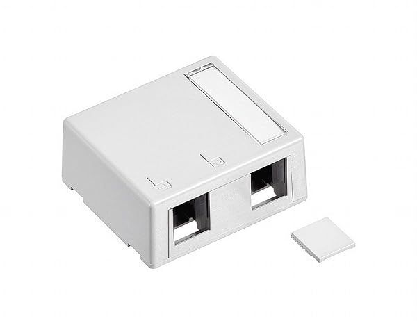 Leviton 41089-2WP QuickPort 2-Port Surface-Mount Housing in White - Easy Installation & Durable Design