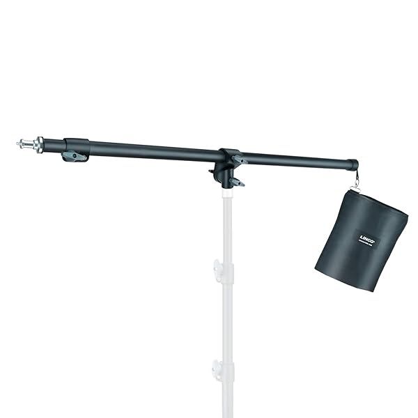 LINCO Lincostore Adjustable Overhead Light Boom Arm 2.5ft to 5ft with Universal Tripod Clamp and Counter-Weight Bag 4255KBT