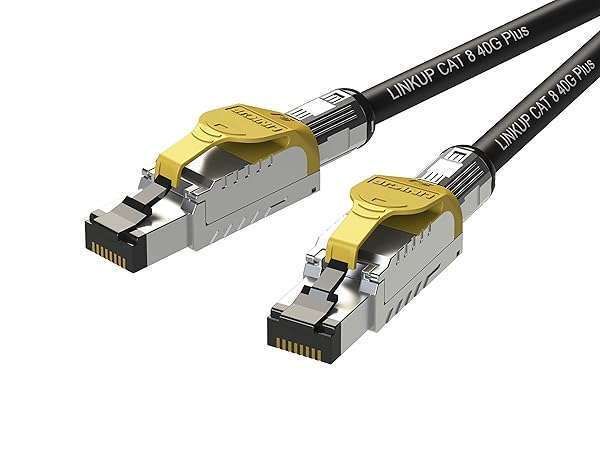 LINKUP Cat8 Ethernet Cable 3M - 40Gbps, 2000MHz, Double Shielded S/FTP, 22AWG for High-Speed LAN Networking
