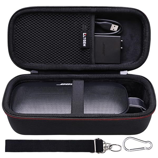 LTGEM Hard Case for Bose SoundLink Flex 2nd Gen Bluetooth Portable Speaker Black Protective Cover