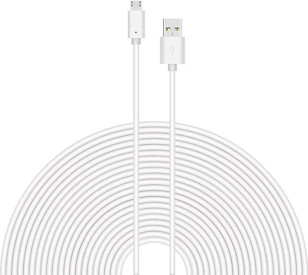 LUOYEE 42.5FT Power Extension Cable for WyzeCam Blink Mini XT USB Micro USB Quick Charge Home Security Camera