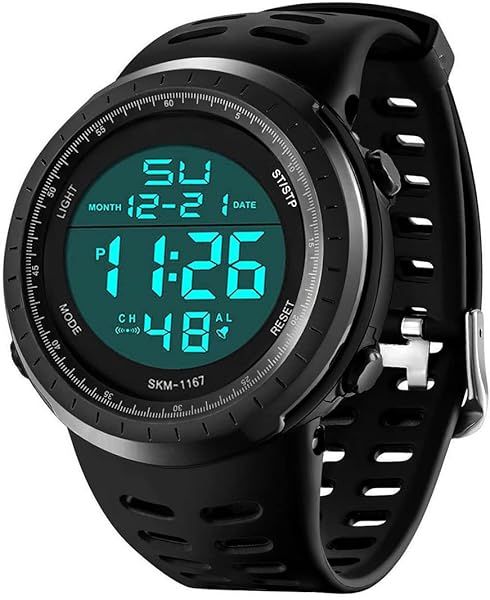 LYMFHCH Men&#039;s Digital Watch, Sports Waterproof Military Watches for Men LED Casual Stopwatch Alarm Tactical Army Watch