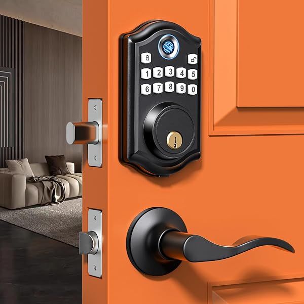 Lafossei Fingerprint Door Lock Keyless Entry Electronic Keypad Deadbolt Biometric Smart Lock Easy Installation DS10PRO