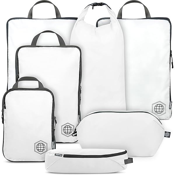 Extra Large Packing Cubes Set - Ultralight Compression Luggage Organizers for Travel by TRIPPED Travel Gear