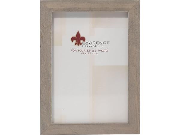 Lawrence Frames 3.5x5 Gray Wood Gallery Collection - Stylish Picture Frame for Your Home