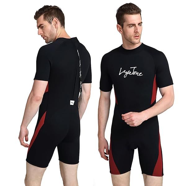 Shop LayaTone 6XL Shorty Wetsuit for Men & Women - High Elastic Neoprene, UV Protection, Ideal for Cold Water Diving