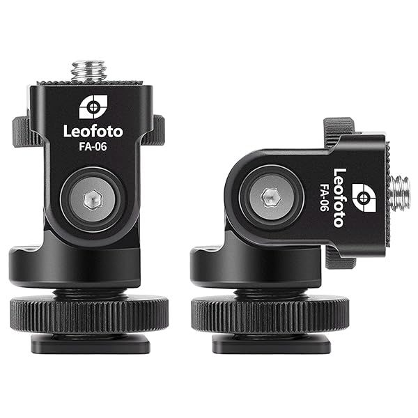 Leofoto FA-06 Hot Shoe 14 Inch Adapter with Friction Control for Cameras and Accessories