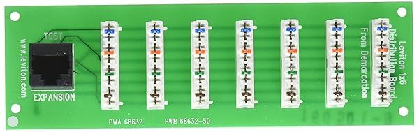 Leviton 47609-F6 1x6 Telephone Expansion Board - Expand 4 Lines to 6 Locations in Ivory