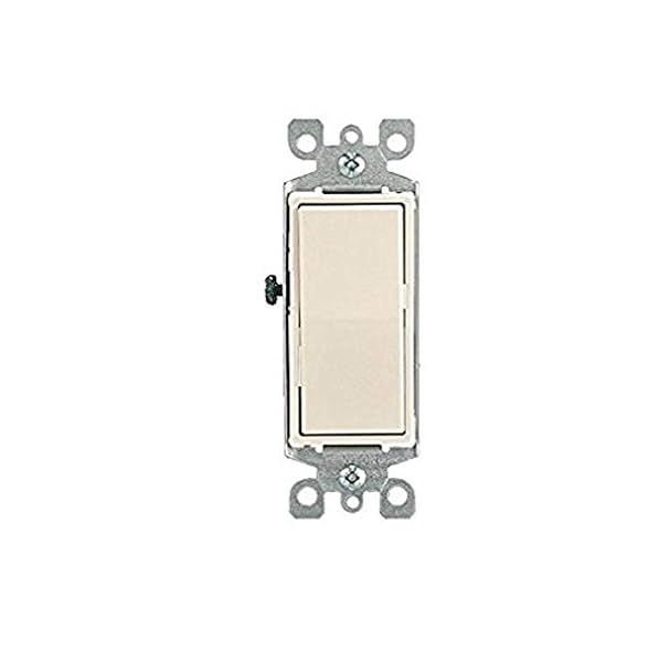 Leviton 5604-2T 15 Amp 4-Way AC Quiet Switch - Light Almond, Residential Grade, Grounding