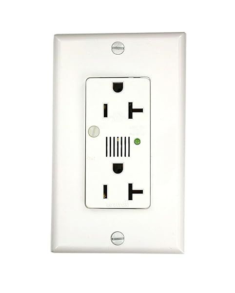 Leviton 7380-W 20 Amp Surge Suppressor Receptacle - Industrial Grade, Decora Plus, 125 Volt with Indicator Light