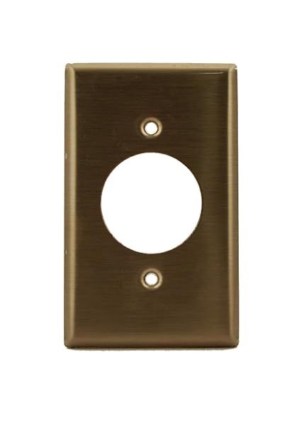 Leviton 84020-40 Stainless Steel 1-Gang Locking Wallplate - Durable Device Receptacle for Standard Size Mounting