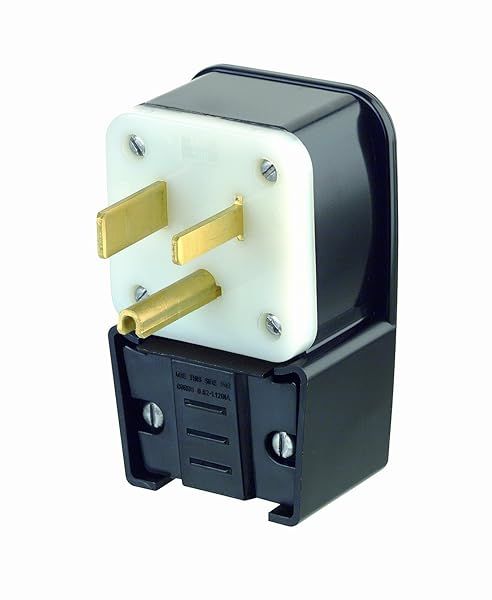 Leviton 9650-P 50 Amp 250 Volt Industrial Grade Plug - Durable Grounding Straight Blade Connector