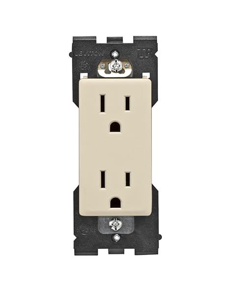 Leviton RER15-WG Renu 15-Amp Tamper-Resistant Outlet in Whispering Wheat - Safe & Stylish Power Solution