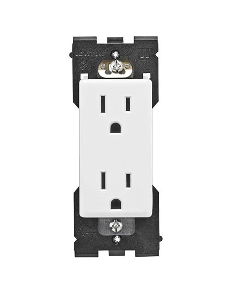Leviton RER15-WW Renu 15-Amp Tamper-Resistant Outlet - White on White, 125VAC