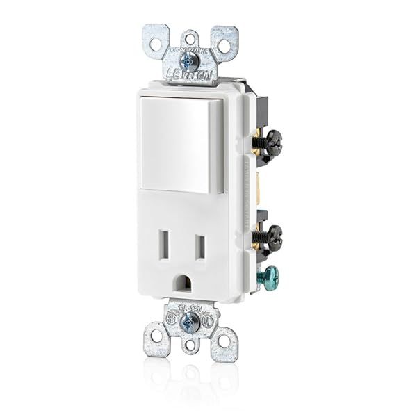 Leviton T5625-W Decora Combo Switch & Tamper-Resistant Outlet - White | Buy Now!